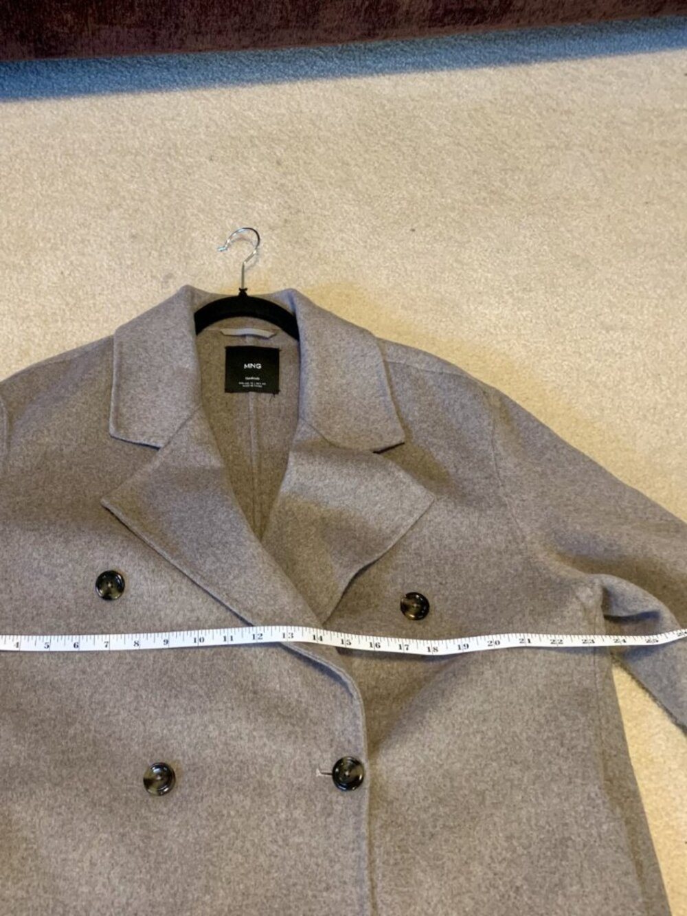 MANGO Handmade Oversized Wool Coat XL Medium Brown - Picture 14 of 15
